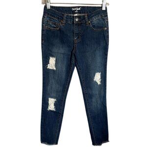 Cat & Jack Girl's Distressed Blue Jeans Size 12